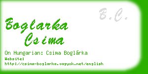 boglarka csima business card