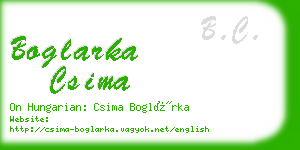 boglarka csima business card